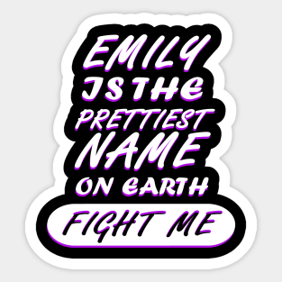 Emily Name Birthday Pregnant Saying Sticker